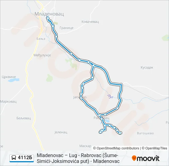 4112Б Bus Line Map