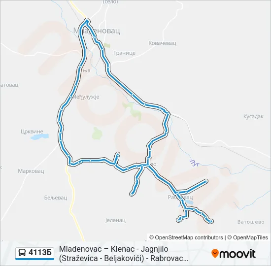 4113Б Bus Line Map