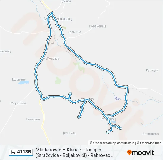 4113В Bus Line Map