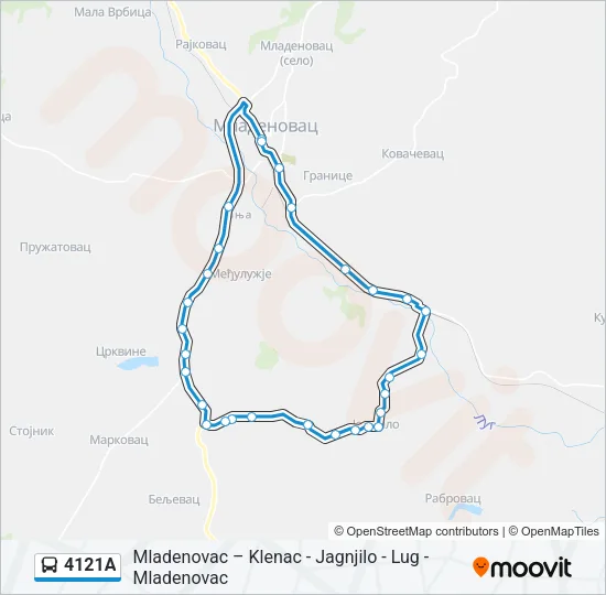 4121А Bus Line Map