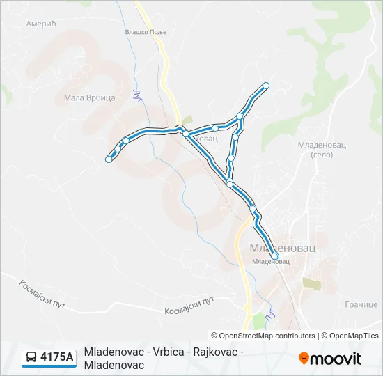 4175А Bus Line Map