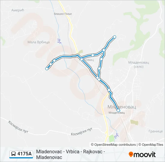 4175А Bus Line Map