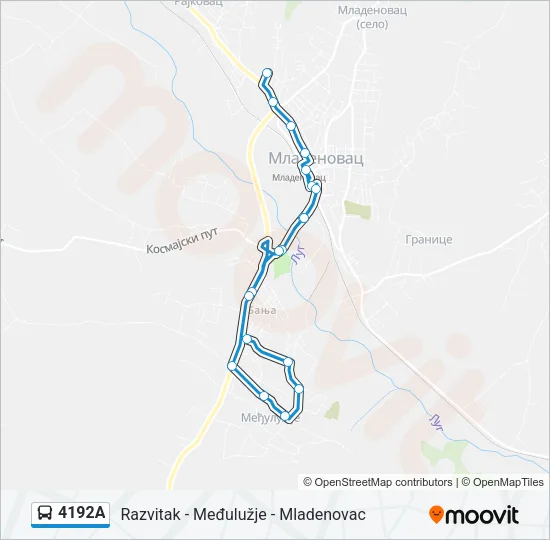 4192А Bus Line Map