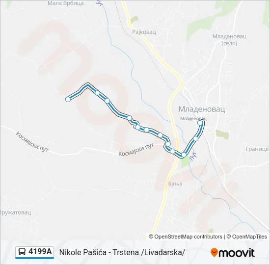 4199А Bus Line Map