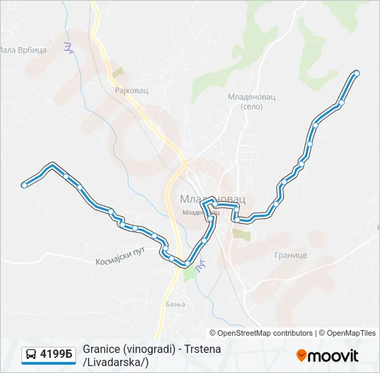 4199Б Bus Line Map