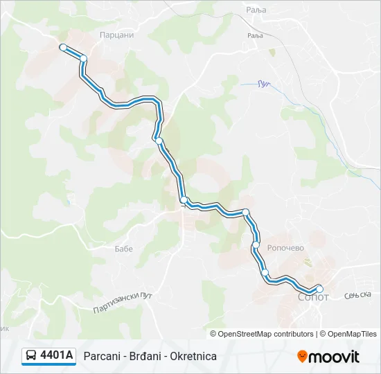 4401А Bus Line Map