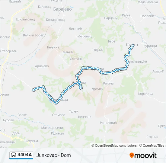 4404А Bus Line Map