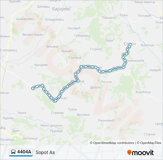 4404А Bus Line Map
