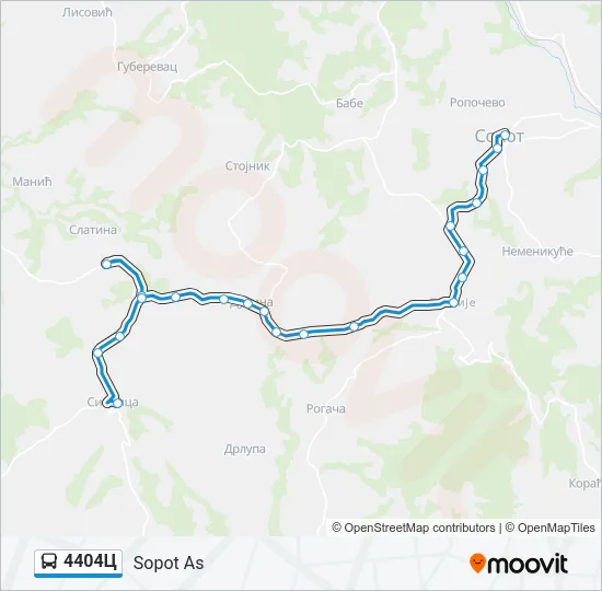 4404Ц Bus Line Map