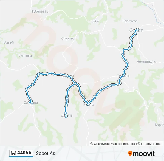 4406А Bus Line Map