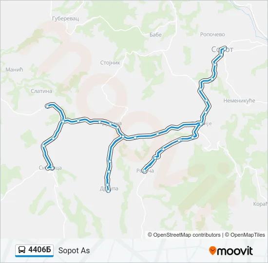 4406Б Bus Line Map