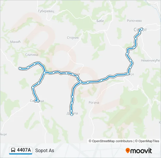 4407А Bus Line Map