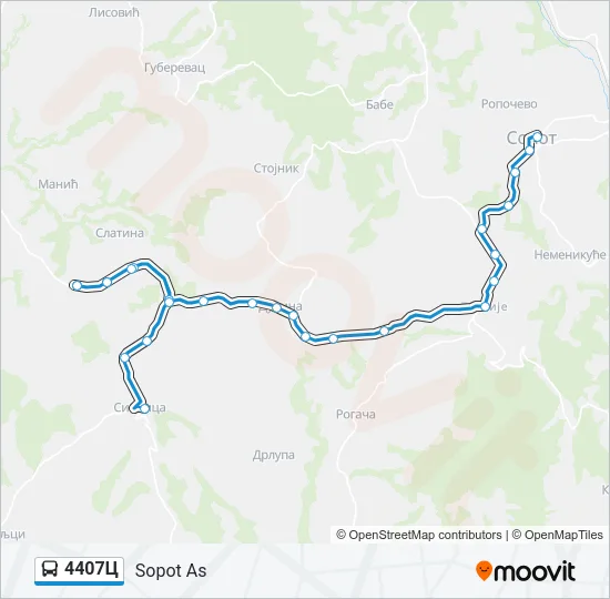 4407Ц Bus Line Map