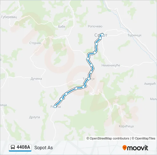 4408А Bus Line Map
