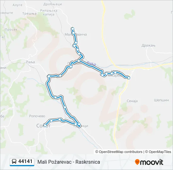 44141 Bus Line Map