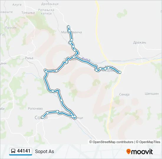 44141 Bus Line Map