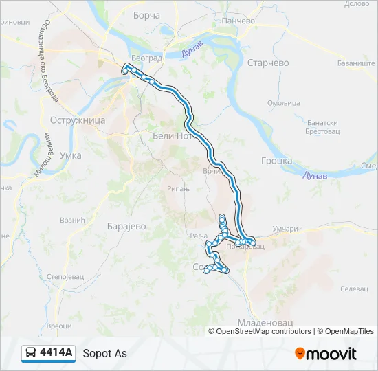 4414А Bus Line Map