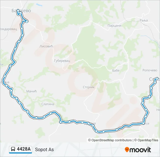 4428A Bus Line Map