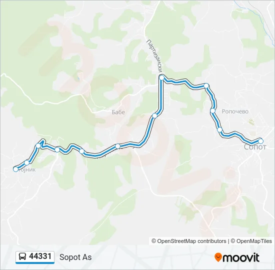 44331 Bus Line Map