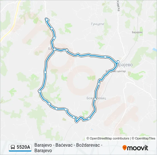 5520А Bus Line Map