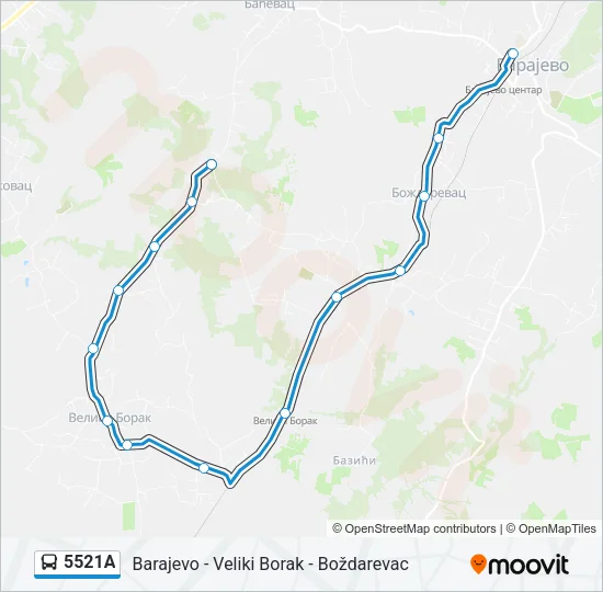 5521А Bus Line Map