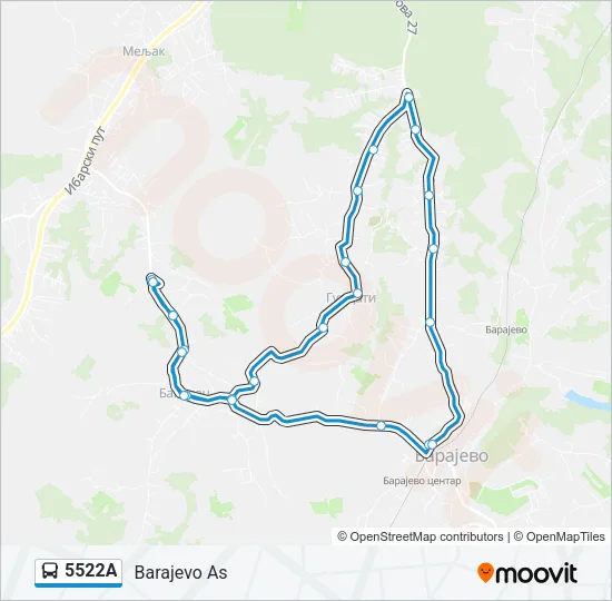 5522А Bus Line Map