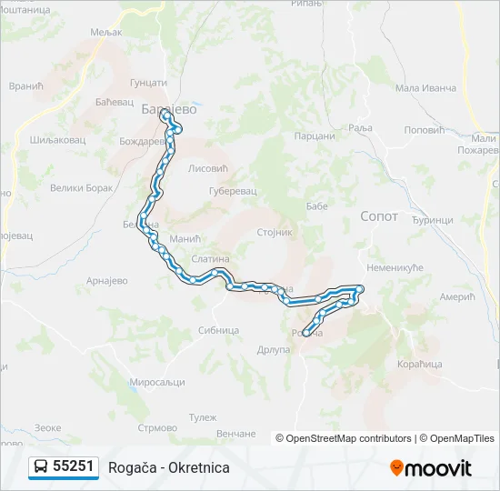 55251 Bus Line Map