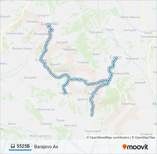 5525Б Bus Line Map
