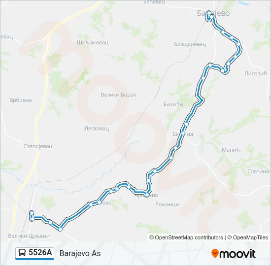 5526А Bus Line Map
