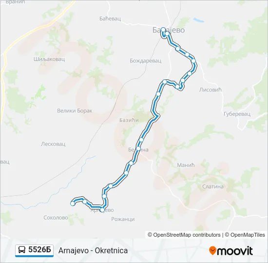5526Б Bus Line Map