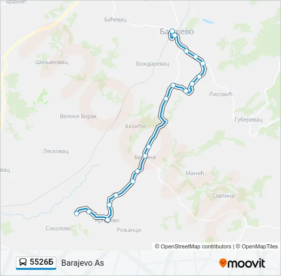 5526Б Bus Line Map