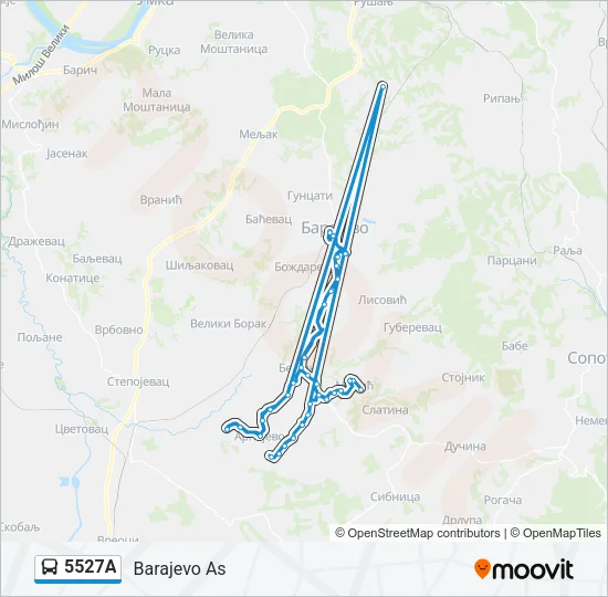 5527А Bus Line Map