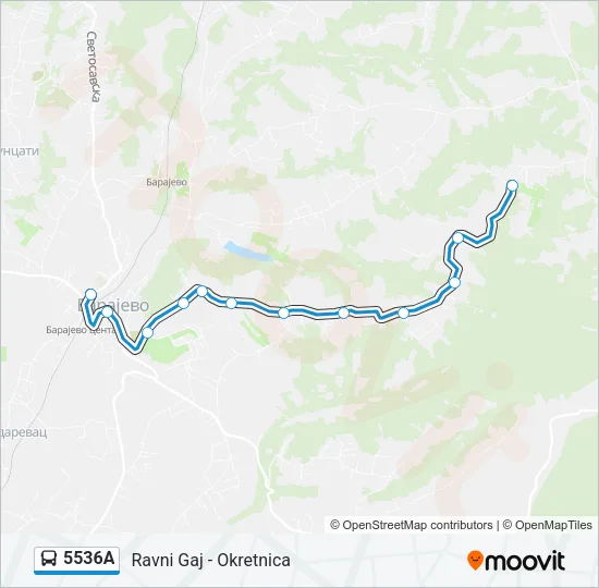 5536А Bus Line Map