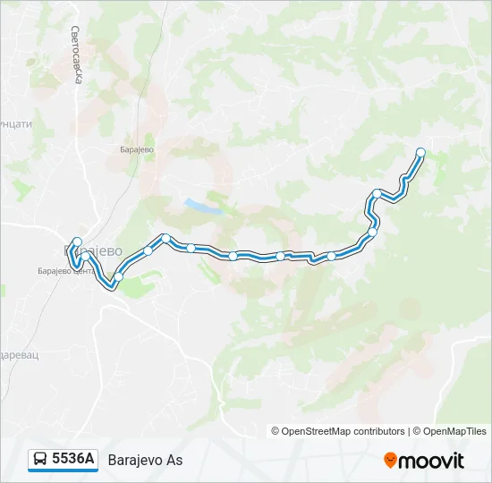 5536А Bus Line Map