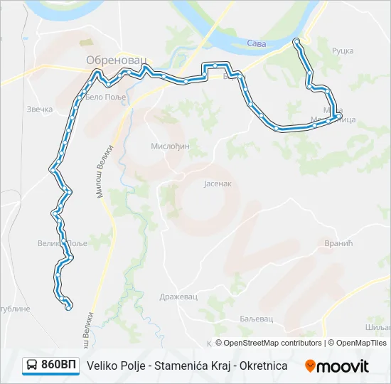 860ВП Bus Line Map