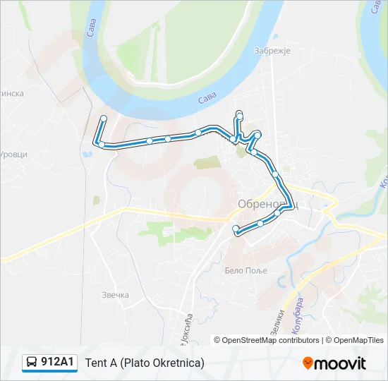 912А1 Bus Line Map