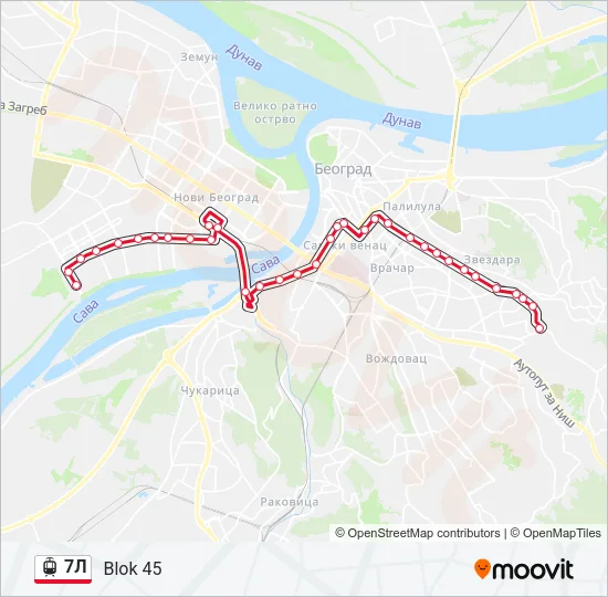 7Л Light Rail Line Map