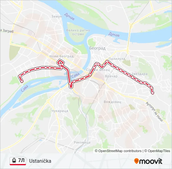 7Л Light Rail Line Map