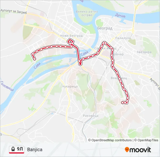 9Л Light Rail Line Map