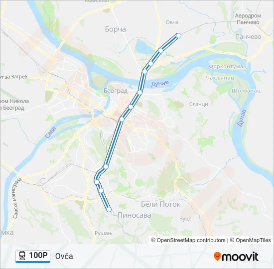 100P Train Line Map