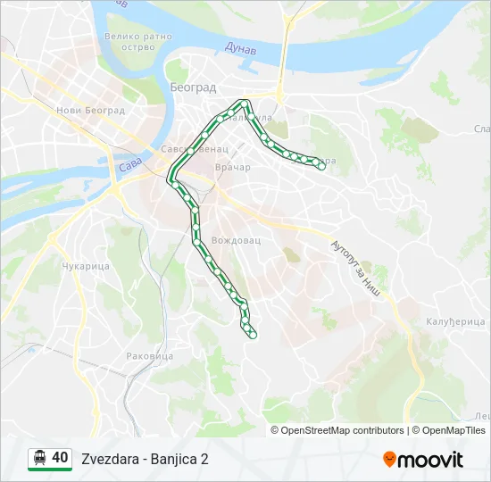 40 Trolleybus Line Map