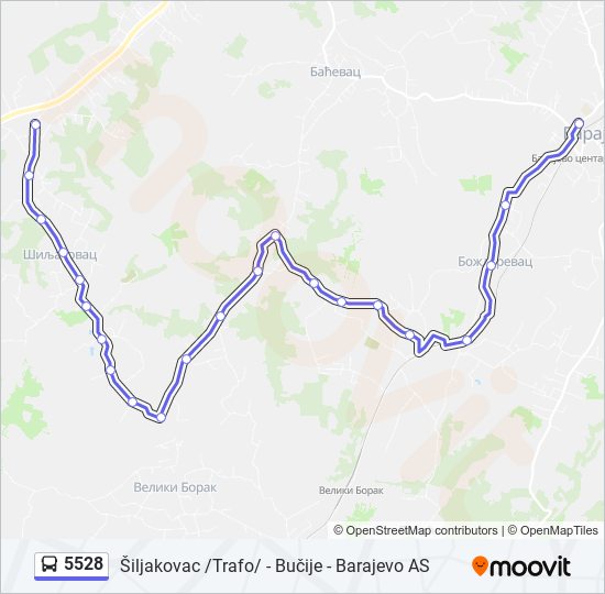 5528 autobus mapa linije