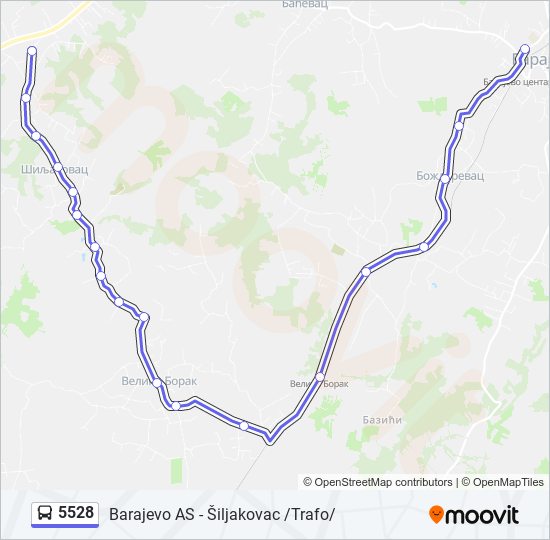 5528 bus Line Map