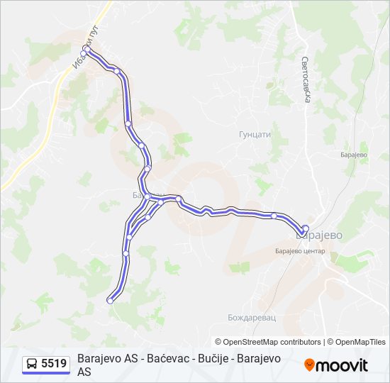 5519 bus Line Map