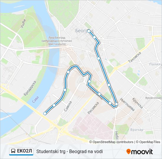 EKO2Л Bus Line Map