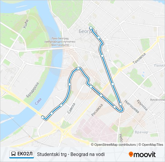 EKO2Л Bus Line Map