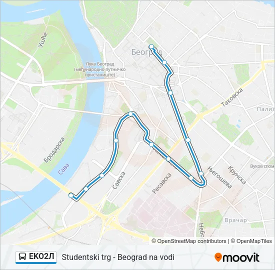 EKO2Л Bus Line Map