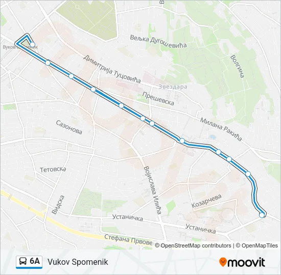 6A Bus Line Map