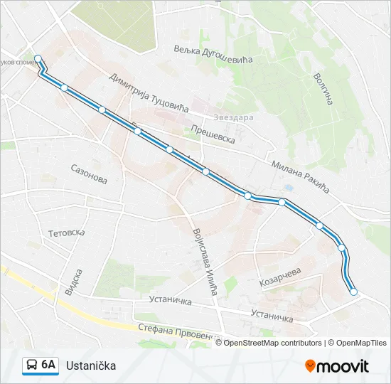 6A Bus Line Map