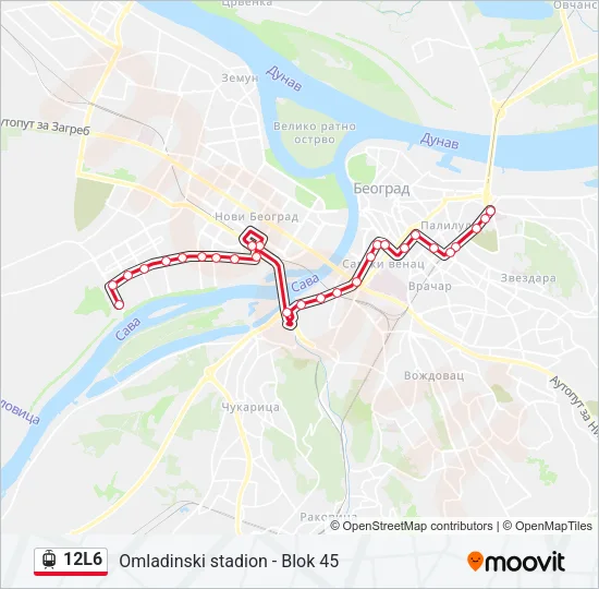 12L6 Light Rail Line Map